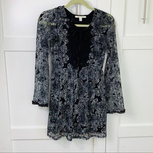 Gothic mini dress with peekaboo cuts